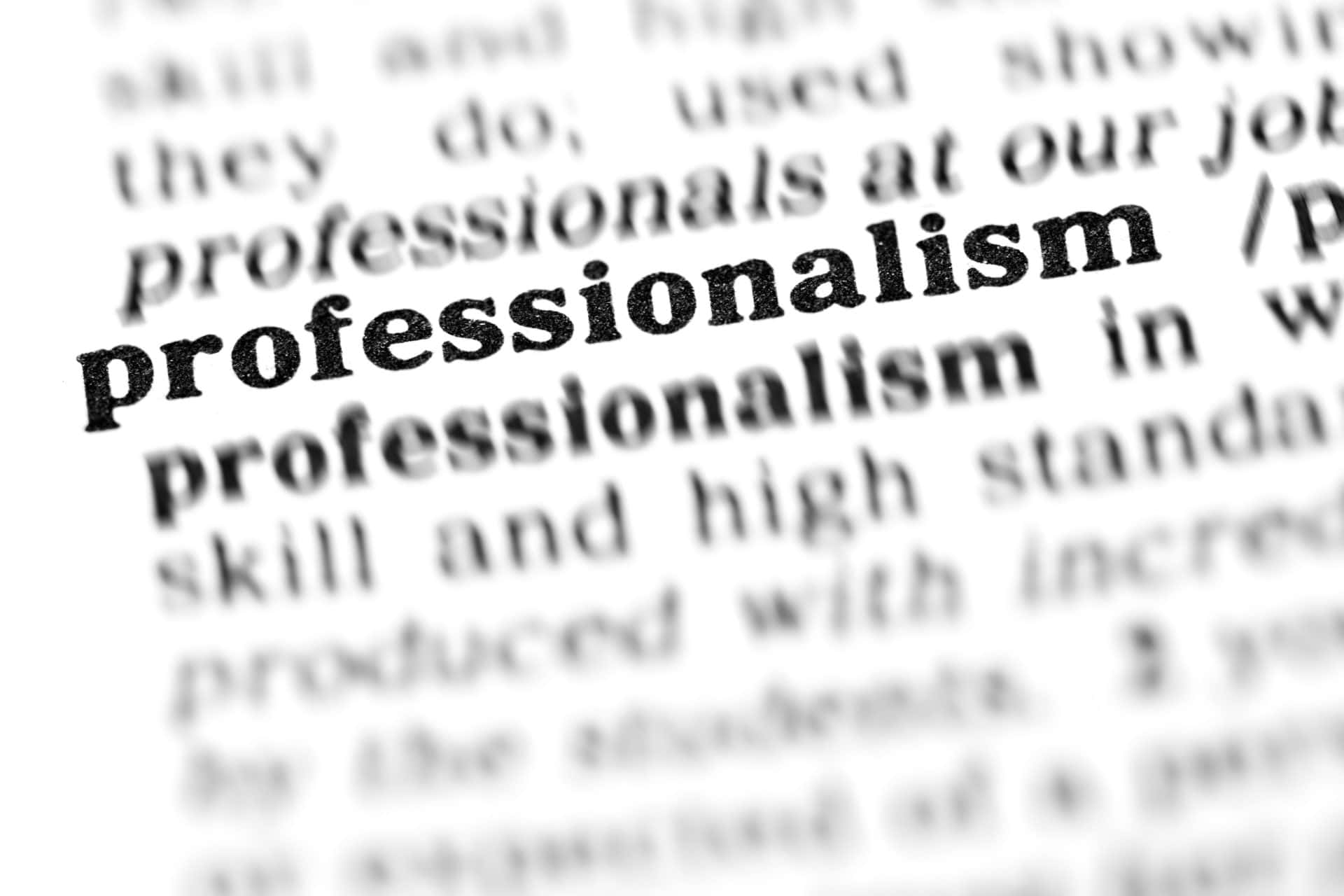 Image Of Definition Of Professionalism In Dictionary